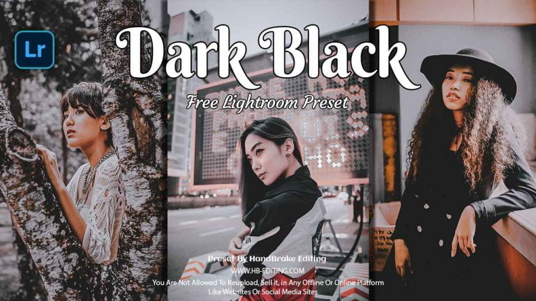Dark Black Lightroom Preset Free Download