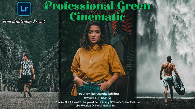 Professional Green Cinematic PRESET Lightroom Mobile DNG & XMP Files Free Download
