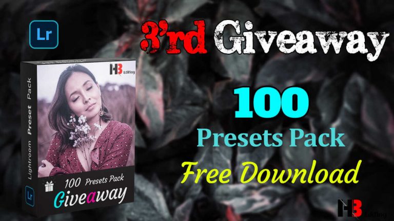 3'rd Giveaway 100+ Lightroom Free Preset Pack Lightroom Mobile