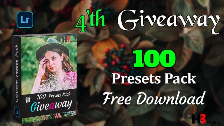 Best 100 Lightroom Presets 4'th Giveaway Free Preset Pack Lightroom mobile