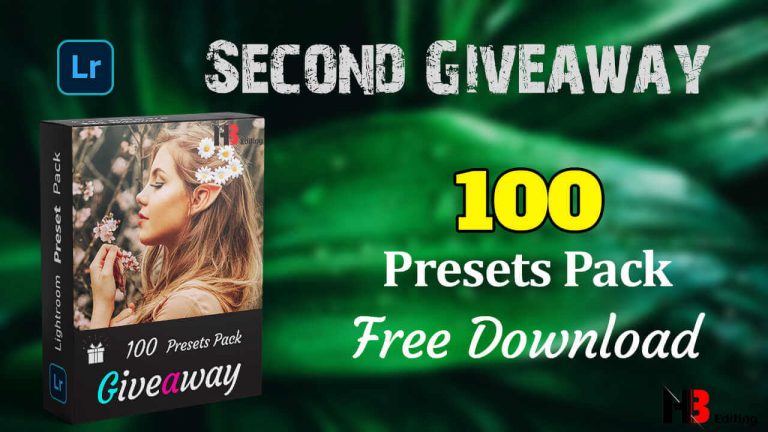 Second Giveaway🎁 100+ Lightroom Preset Pack