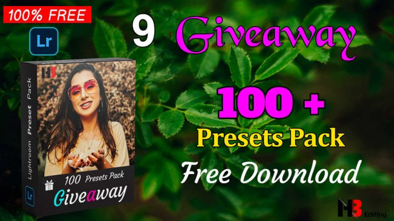 9 Giveaway 100+ Lightroom Presets Free Download